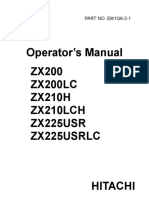 Hitachi ZAXIS 200 Excavator Operator's Manual PDF