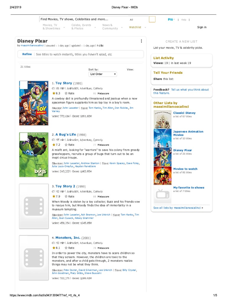 Disney Pixar | PDF