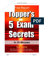 Toppers 5 Exam Secrets