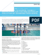 Amendments To Marpol Annex V (Regulation For The Prevention of Pollution by Garbage From Ships)