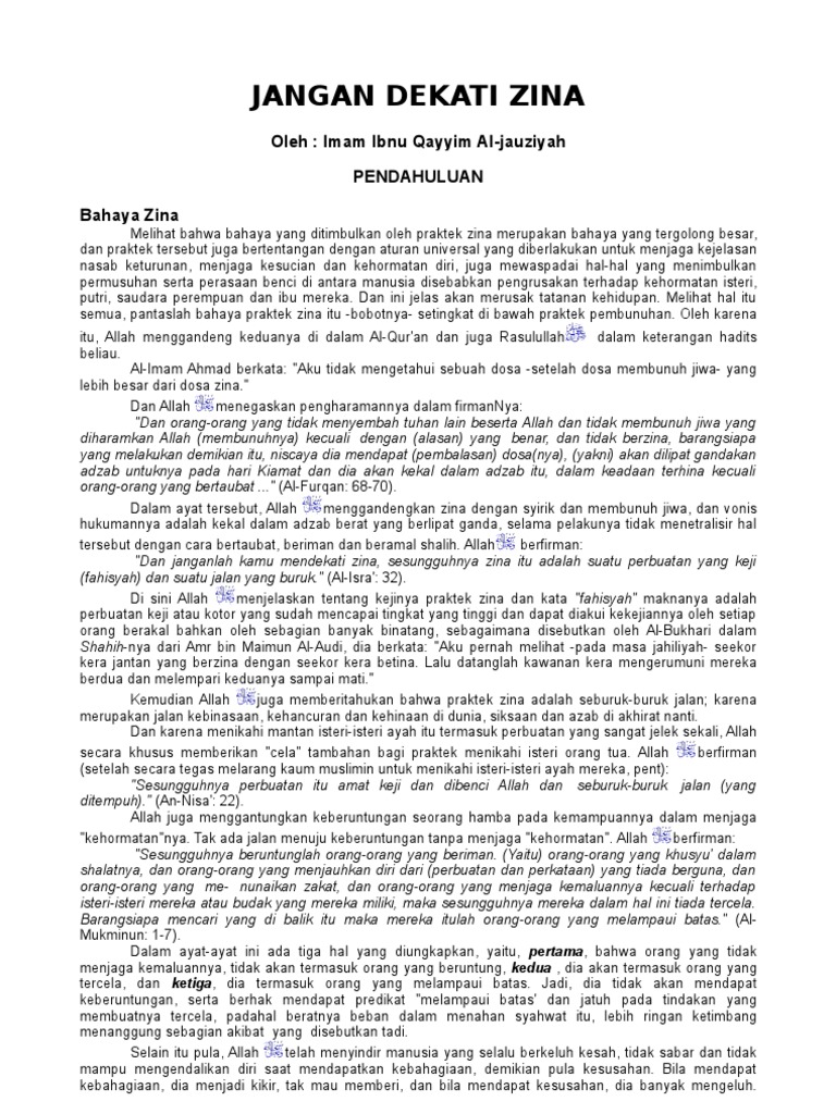 Jangan Dekati Zina