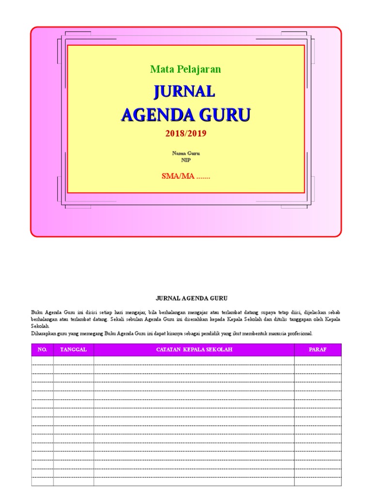 Contoh Jurnal Guru Mengajar Pdf