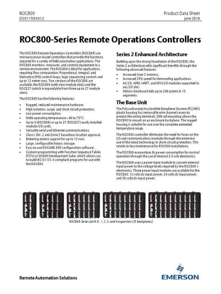ROC800-Series Remote Operations Controllers PDF | PDF | Input/Output ...