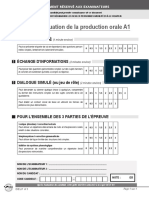 Grille Evaluation Production Orale Delf A1 TP PDF