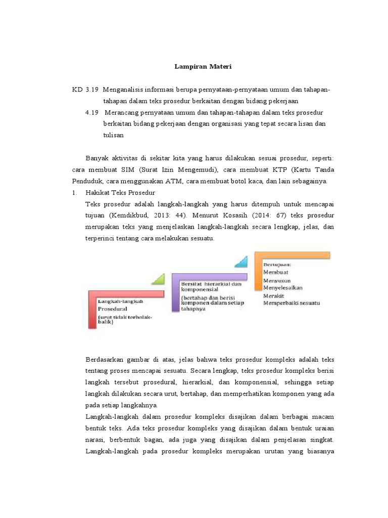 Pernyataan Umum Teks Prosedur Membuat Sim Pigura