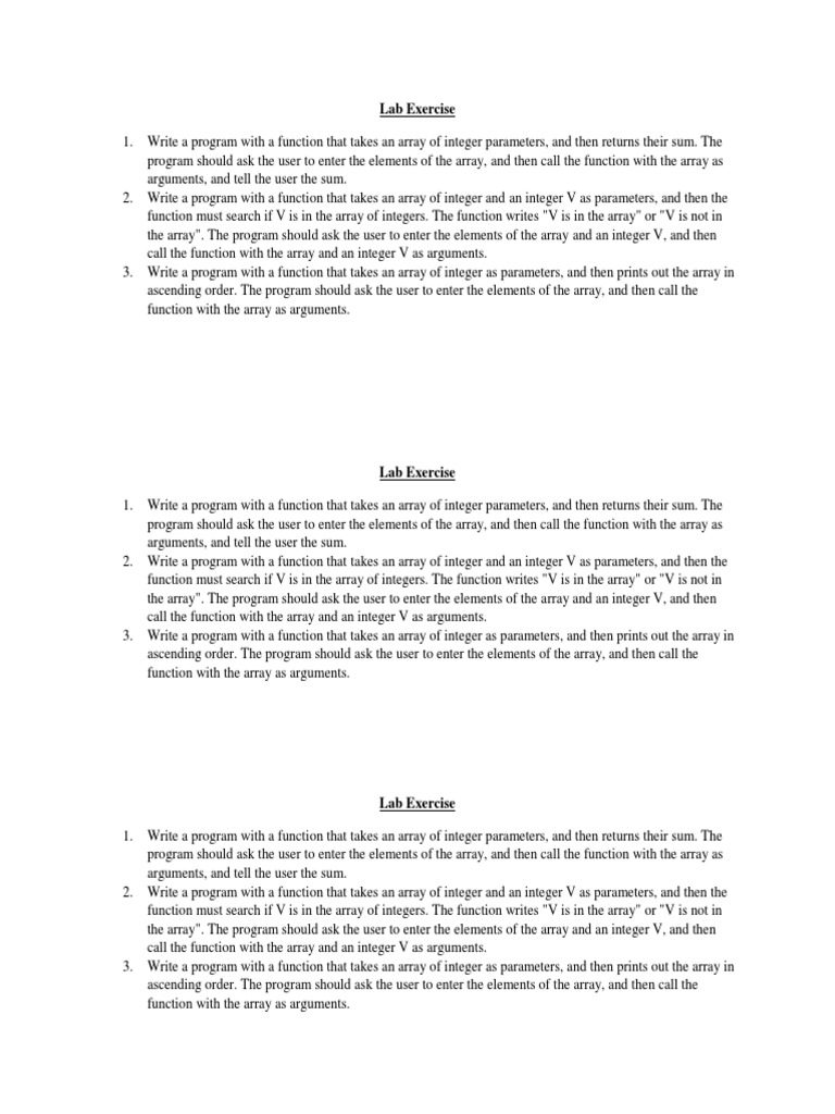 Array Function | PDF | Parameter (Computer Programming) | Array Data ...