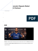 3 Alasan Gonzalo Higuain Bakal Kesulitan Di Chelsea