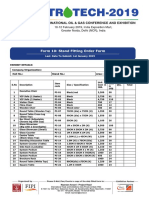 Form 10 Stand Fitting Order Form