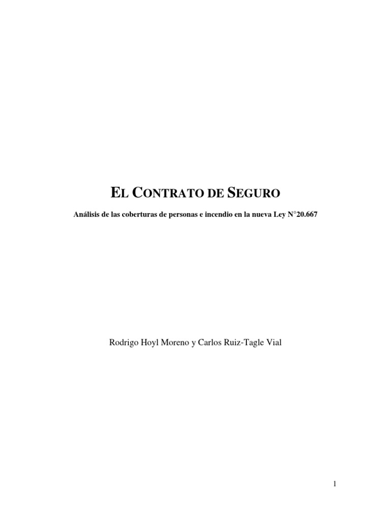Análisis del Contrato de Seguro en Chile | PDF | Póliza de seguros | Seguro
