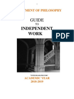 Guía para El Trabajo Independiente Universida de Princeton 2018-2019