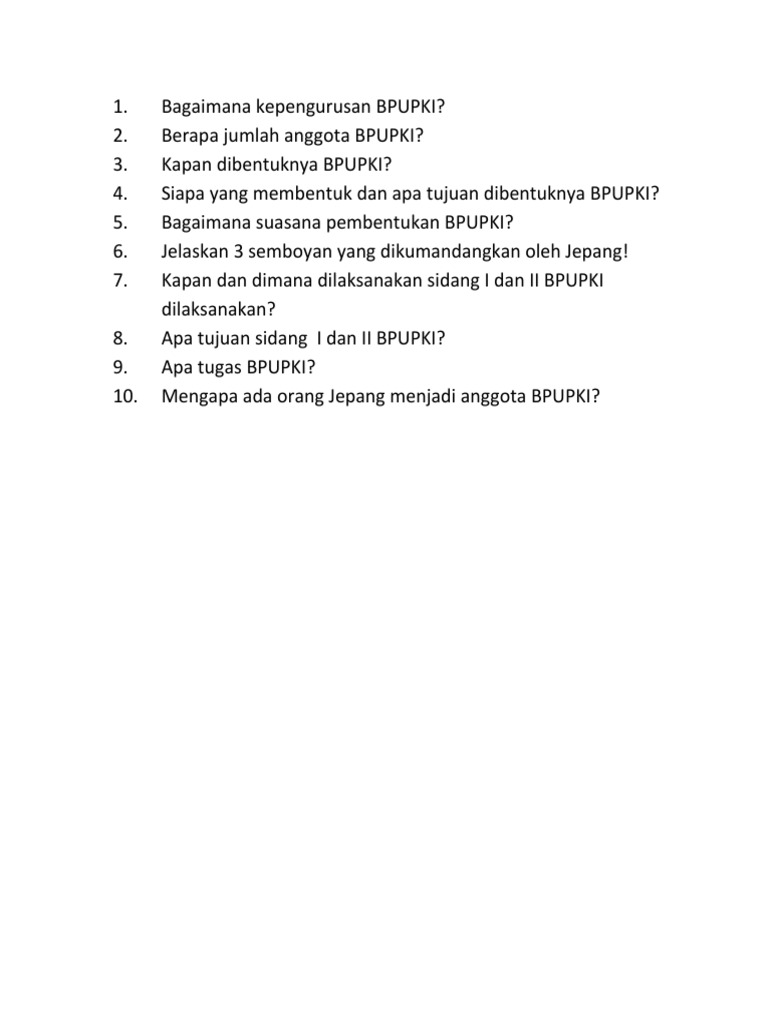 Bagaimana Kepengurusan Bpupki Pdf