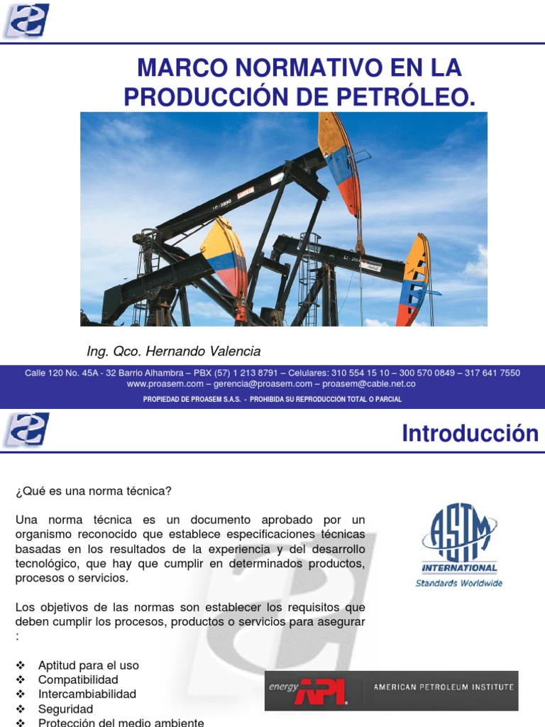Normativa en Producción de Petróleo | PDF | Petróleo | Organización ...