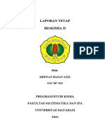 Laporan Tetap Biokimia II