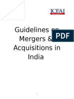 Guidelines On Mergers & Acquisitions in India