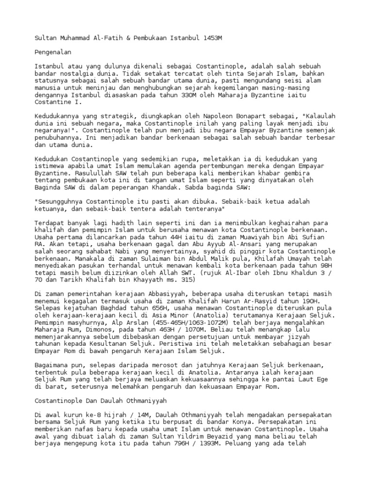 Sultan Muhammad Al Fatih Pdf