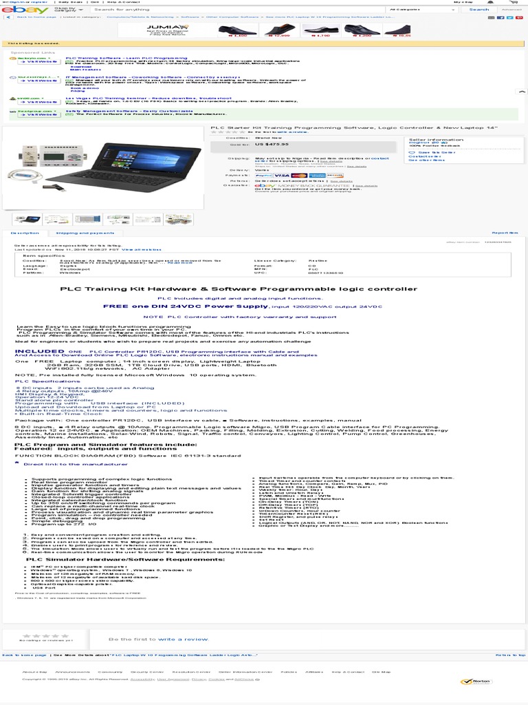 Plc Starter Kit Pdf Programmable Logic Controller Computer Program