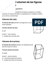 Fórmulas Del Volumen de Las Figuras Geométricas