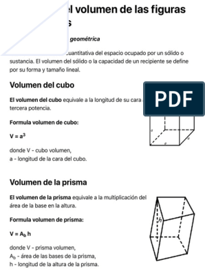 Formulas Del Volumen De Las Figuras Geometricas Tetraedro Volumen
