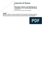 An Examination of Stressors, Strain, and Resilience in Academic and Non-Academic U.K. University Job Roles