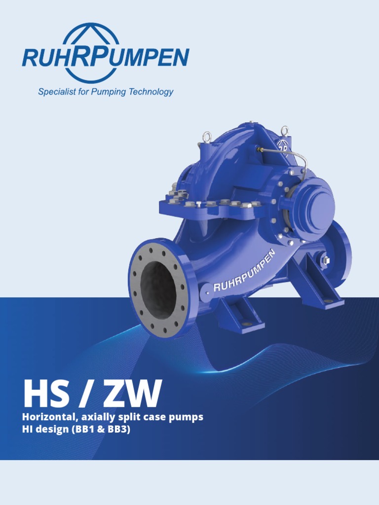 HS/ZW Axially Split Case Pumps Overview | PDF | Pump | Bearing (Mechanical)