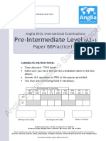 Pre-Intermediate Level: Sample Paper