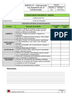 Anexo 01 - Checklist - Manutenção Nos Aparelhos de Ar Condicionado Mensal