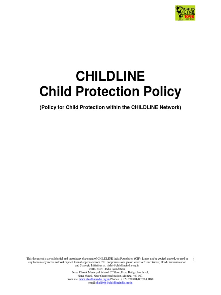 CIF Child Protection Policy PDF Child Abuse Child Protection