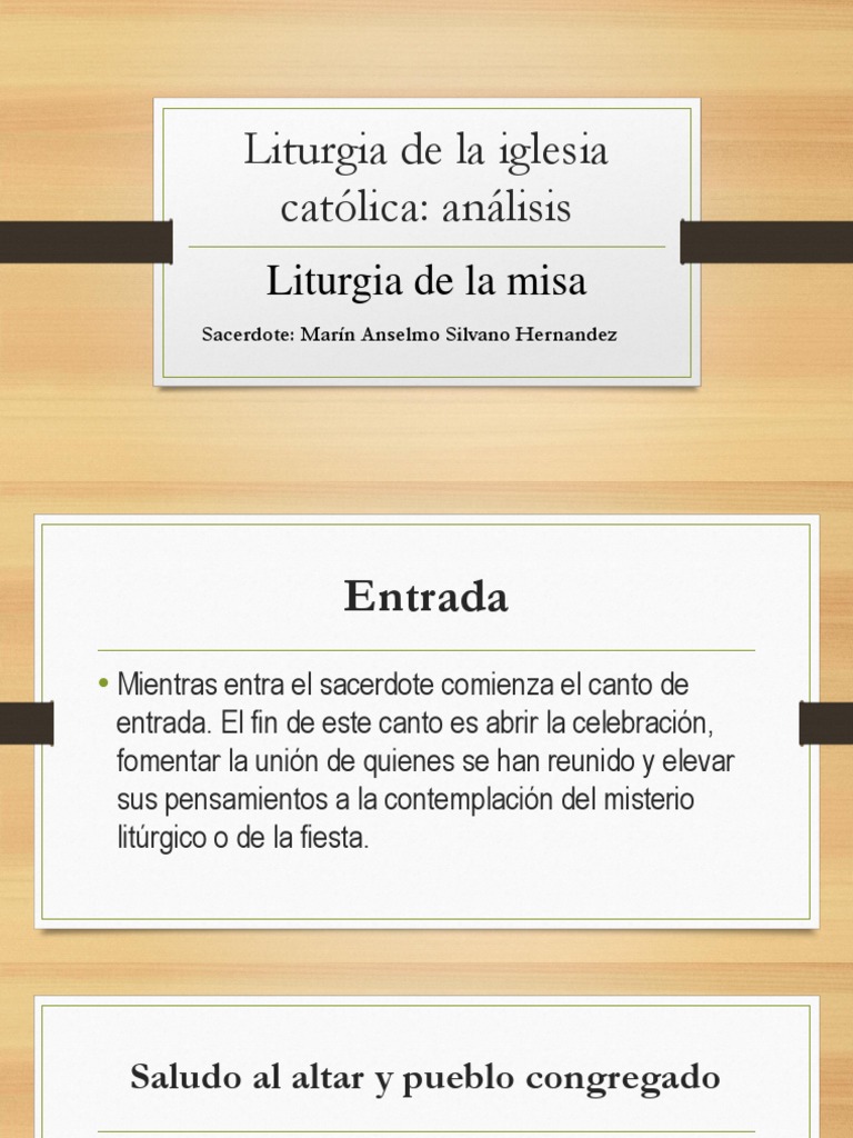 Liturgia de la Misa en la Iglesia Católica | PDF | Misa (liturgia ...