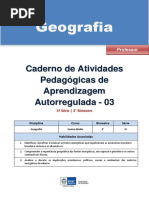 Geografia Regular Professor Autoregulada 3s 3b