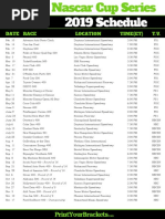 Nascar Schedule