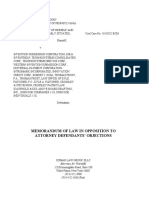 Memorandum of Law in Opposition To Attorney, Calhoun v. InventHelp Et Al 1/30/19