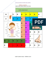 Sopa de Letras de Partes Del Cuerpo