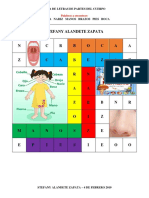 Sopa de Letras de Partes Del Cuerpo