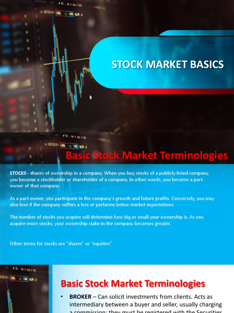 Finance Stock Market Basics PDF Stocks Securities (Finance)
