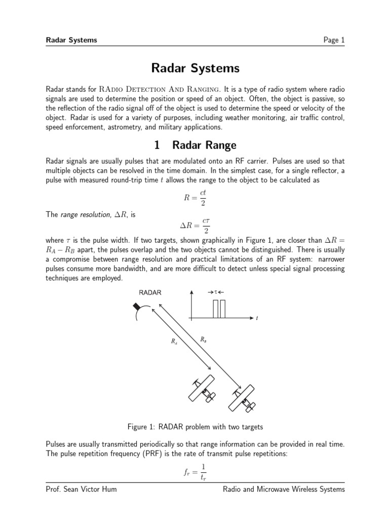 Understanding Radar Systems A Comprehensive Guide to the Theory and