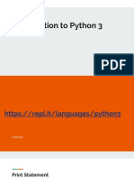 Introduction To Python 3