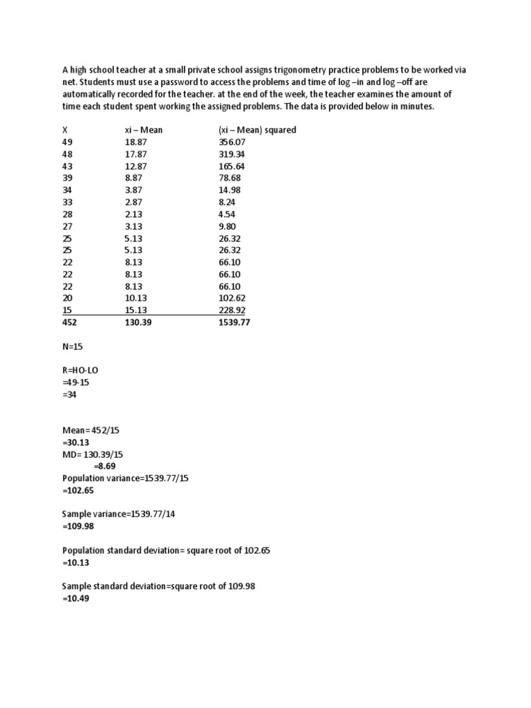 Example Variability | PDF