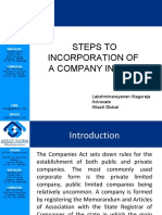 Steps to Incorporate a Company in India