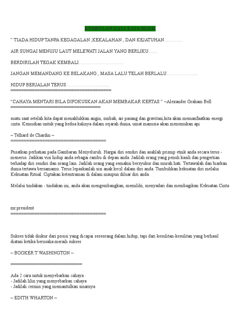 Kumpulan Kata Kata Bijakdoc