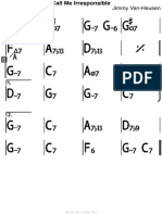 Call Me Irresponsible - Chord Chart