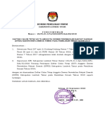 Pengumuman DCT Calon DPRD Kab. Lombok Timur 2018