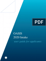 OASIS User Guide Intake 2020 - Applicant