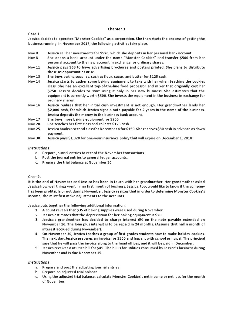 Case Chapter 3 - Accounting Intermediate | PDF | Debits And Credits ...