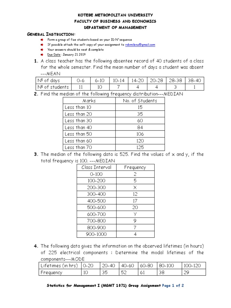 descriptive statistics assignment pdf