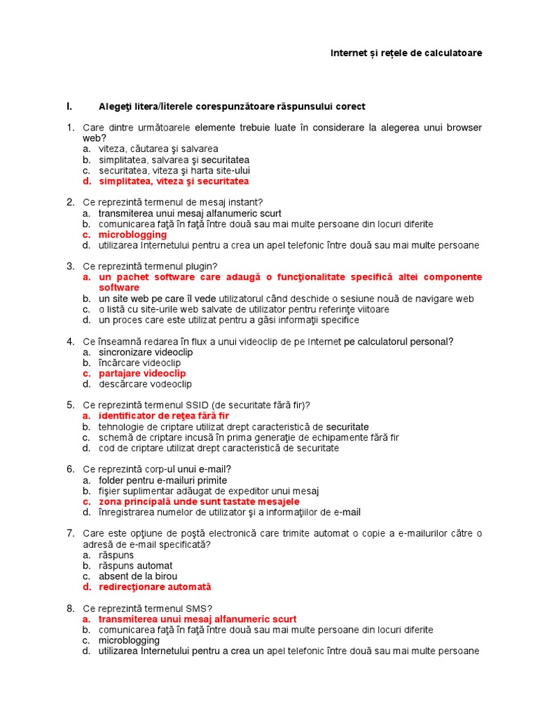 Intrebari Examen IC3 | PDF