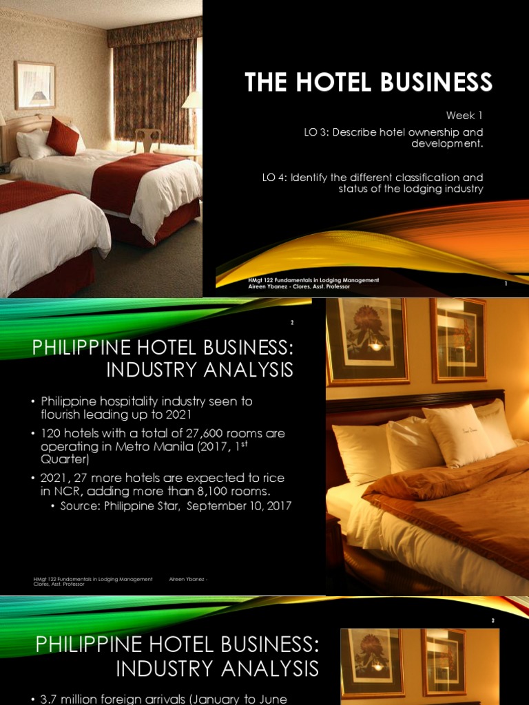 Philippine Hotel Industry Overview | PDF | Hotel | Service Industries