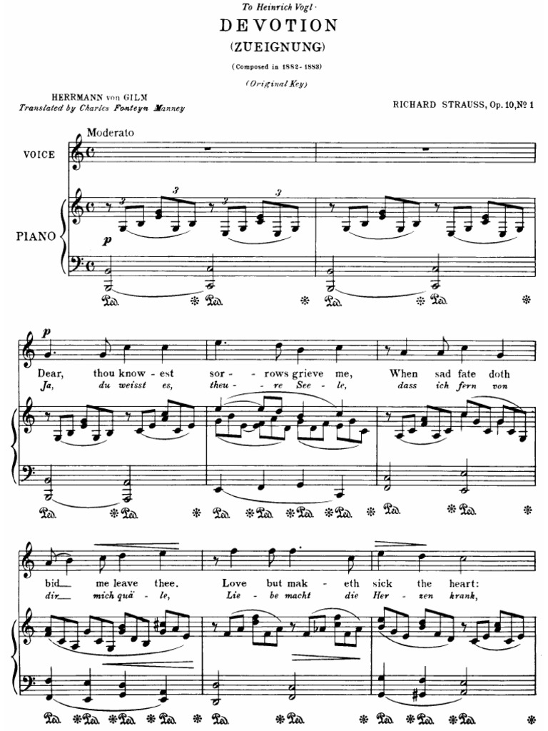 Zueignung Strauss PDF PDF