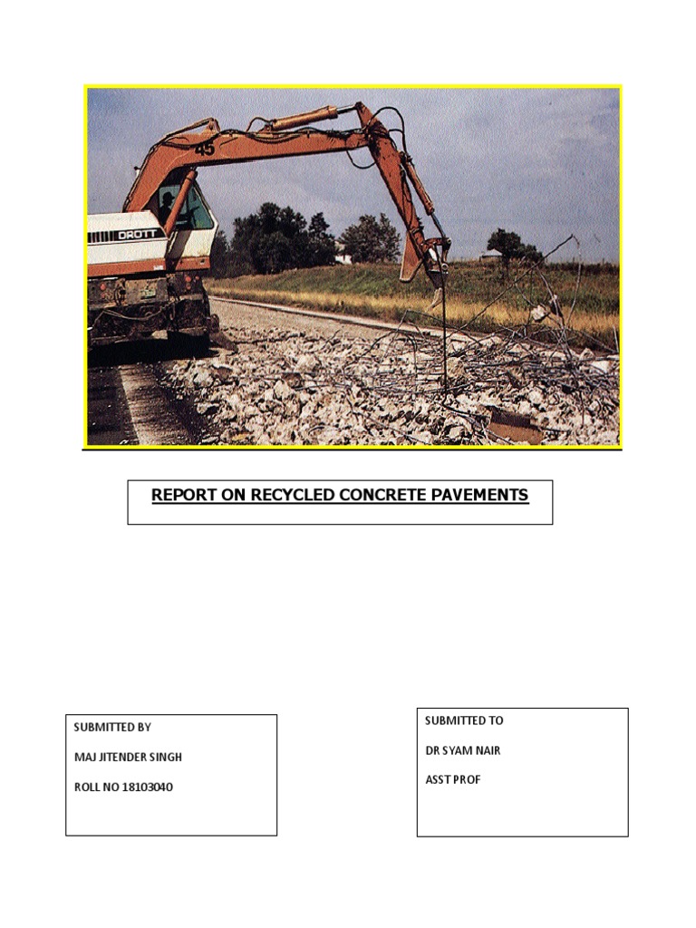 Recycled Concrete Pavements | PDF | Construction Aggregate | Concrete