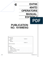 Hitachi EH700 Rigid Dump Truck Operator's Manual PDF