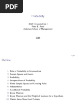 Probability: 201A: Econometrics I Peter E. Rossi Anderson School of Management